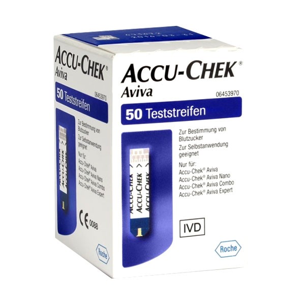 50 Original Accu-Chek® Aviva Teststreifen.