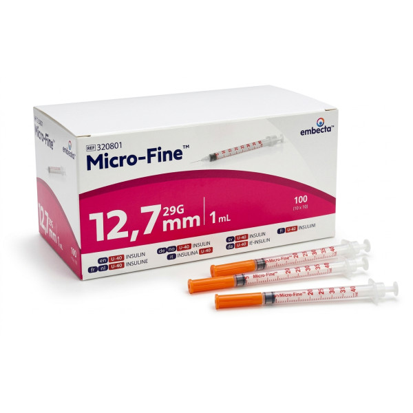 embecta Micro-Fine™+ Insulinspritzen U-40 1 ml mit Kanüle