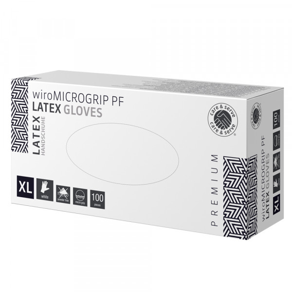 Latex-Handschuhe Grip puderfrei XL