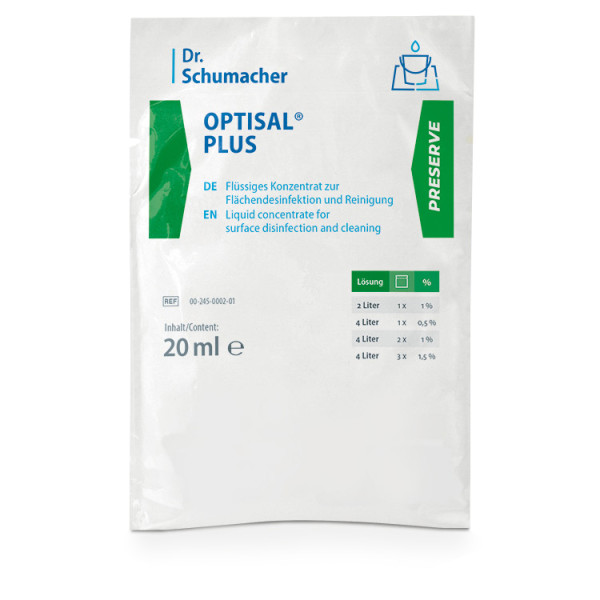 Dr. Schumacher OPTISAL® PLUS Flächendesinfektion Konzentrat 20 ml Sachet