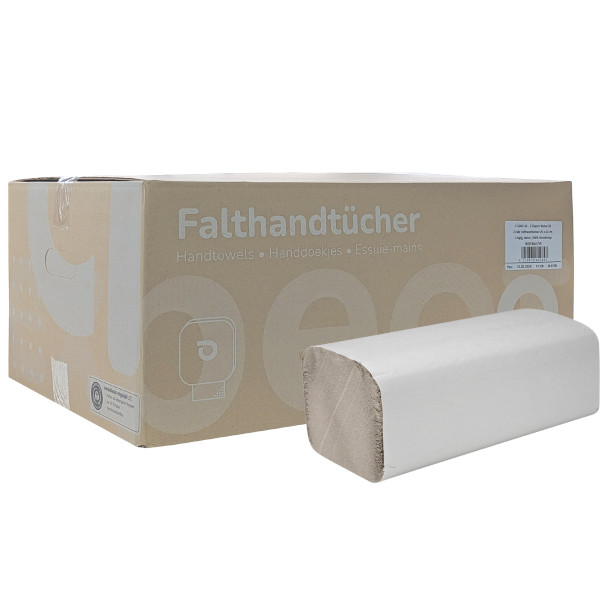 Papierhandtücher 1-lagig naturgrau 5000 Blatt Übersicht