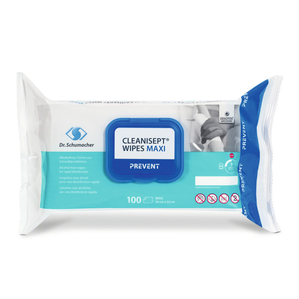 Dr. Schumacher Cleanisept® Wipes alkoholfreie Desinfektionstücher MAXI