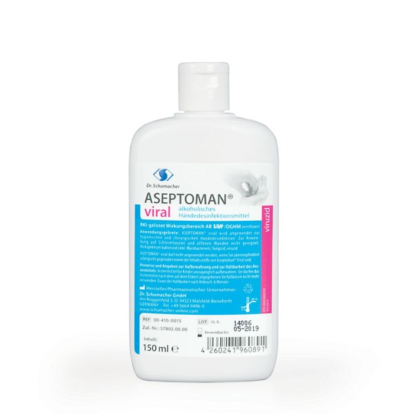 Dr. Schumacher Aseptoman® Viral Händedesinfektion 150ml Kittelflasche