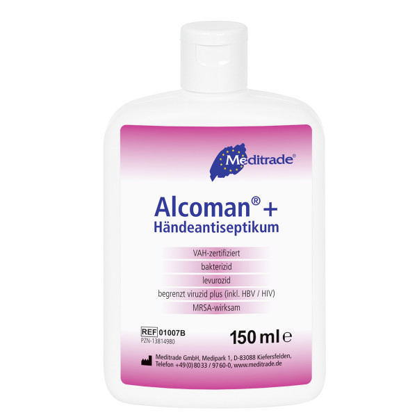 Meditrade Alcoman® + Händedesinfektion 150 ml Kittelflasche