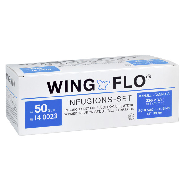 Wing-Flo® Perfusionsbestecke 23 G - 0,6 x 19 mm - Blau
