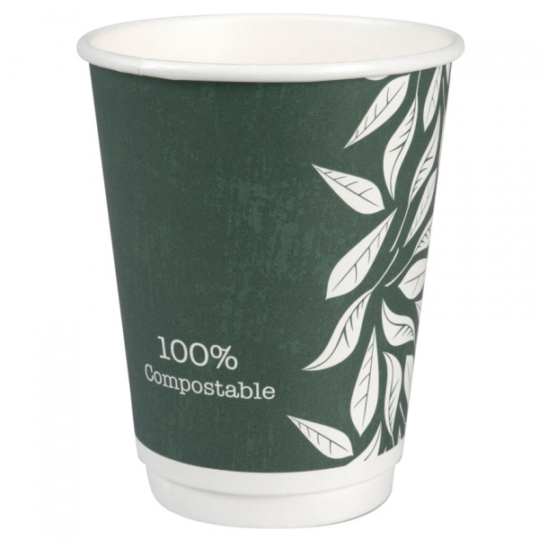 Abena® Kaffeebecher Green-Leaves 360 ml