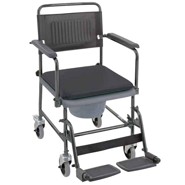 Invacare H720T Toilettenrollstuhl komplett mit Eimer und Abdeckplatte