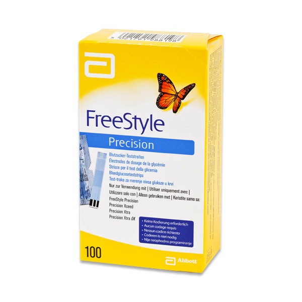 Original FreeStyle Precision Teststreifen. 100 Stück
