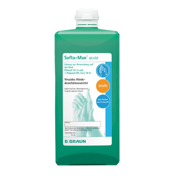 Softa-Man® acute viruzide Händedesinfektion 1000ml Spenderflasche