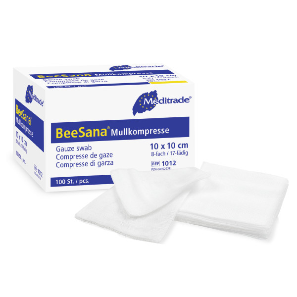 Meditrade® BeeSana Mullkompressen, unsteril - 8-fach