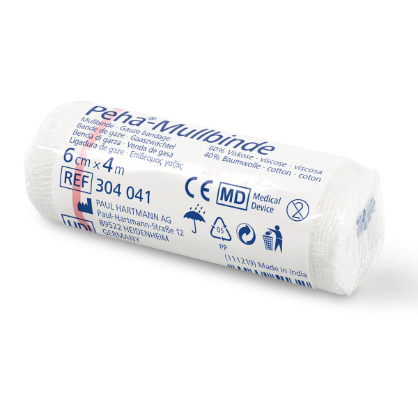 Peha® Mullbinden - Einzeln verpackt 6cm