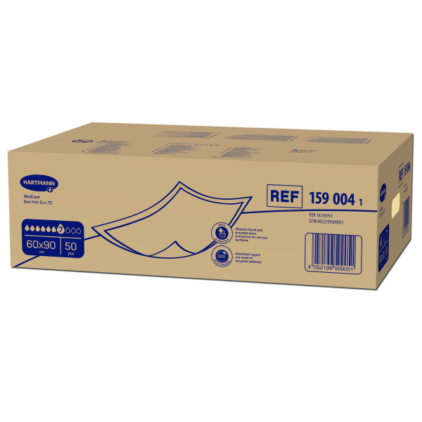 MoliCare® Bed Mat Eco - 7 Tropfen Krankenunterlagen 60 x 90 50 Stück