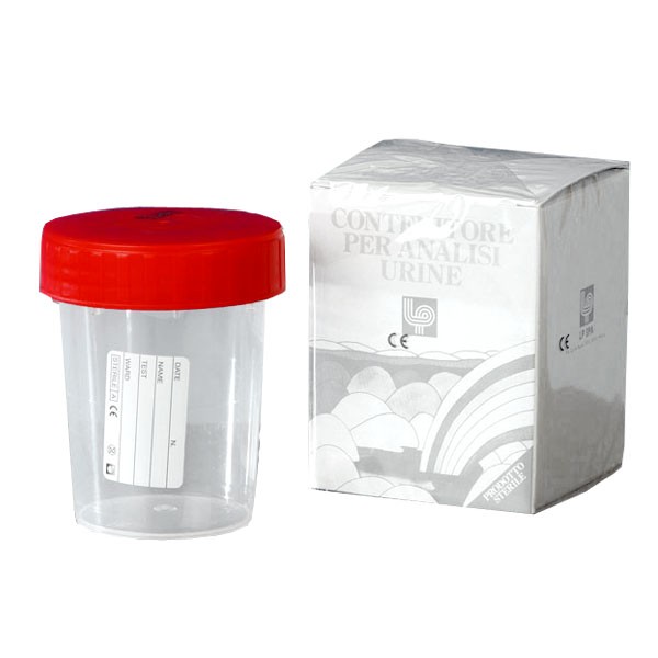 Urinbecher 180 ml mit Schraubdeckel steril, 10 Stück
