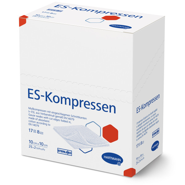 Hartmann ES-Kompressen 8-fach steril 10 x 10 cm