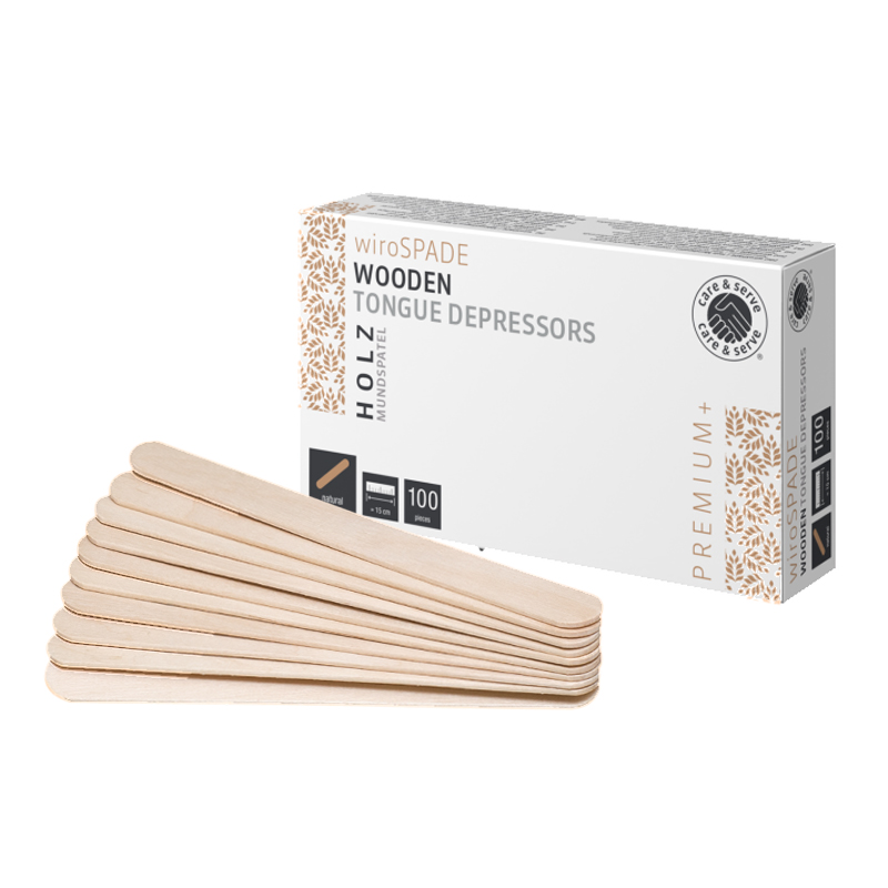 Produktbild von 500 Stück Holzmundspatel 15 Cm Unsteril – Ideal Für Arztpraxen, Basteln, Hobby Und Mehr (5x100 Box)