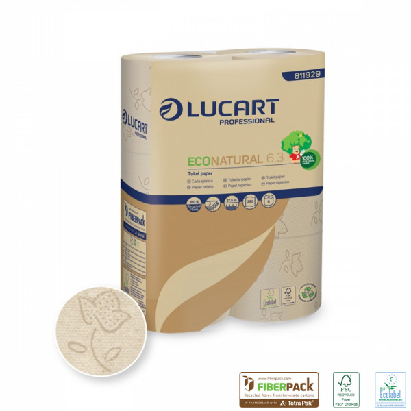 Eco Natural Toilettenpapier mit Ecolabel - 3-lagig