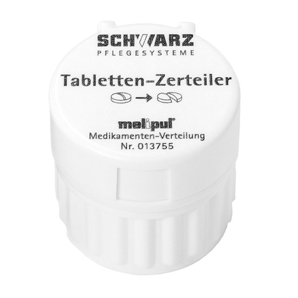 Schwarz melipul® Tabletten-Teiler - 40 mm Ø x 39 mm