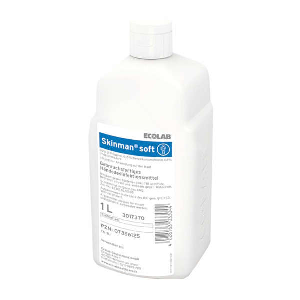 Ecolab Skinman™ soft - Pflegende Händedesinfektion 1000 ml Spenderflasche